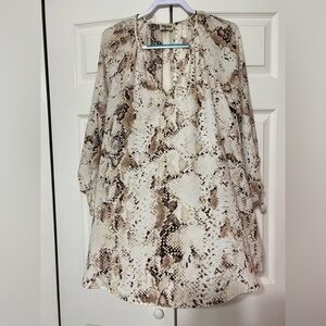 Show Me Your MuMu Snake Print Tunic Blouse size M
